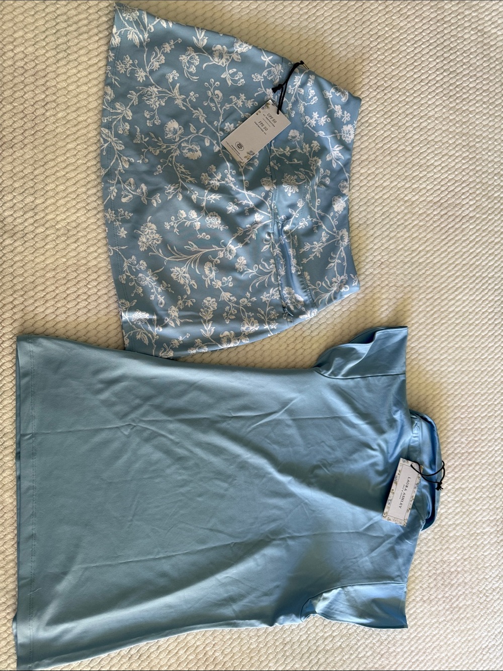 Laura Ashley Sky Blue Floral Mini Skort Set for Golf & Tennis -- NWT - Picture 10 of 10